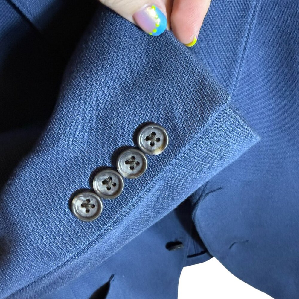 Bonobos Men's Navy Blazer 42R - Bel & Co Italian Cotton Fabric - EUC - Picture 3 of 9